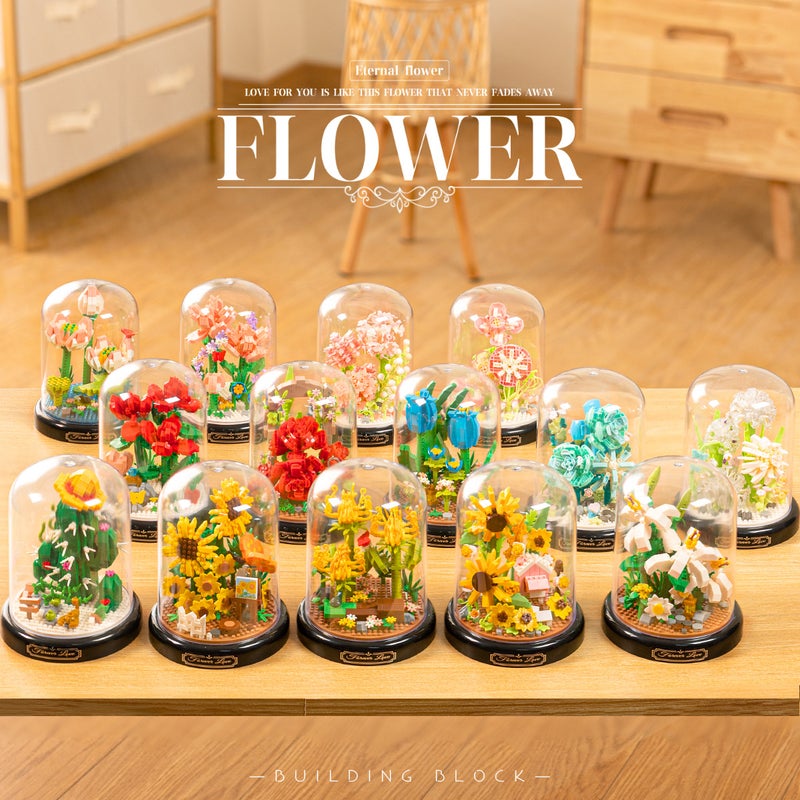 Compatible Lego Bionic Assembled Building Blocks Dust Cover Micro-Particle Desktop Decoration Girls' Birthday Holiday Gift - Image 5
